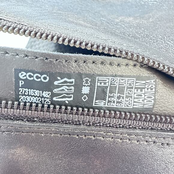 ECCO Shape M 35 Women's Leather Ankle Boot Brown US 9-9.5 / EU 40 double zipper - Picture 3 of 9